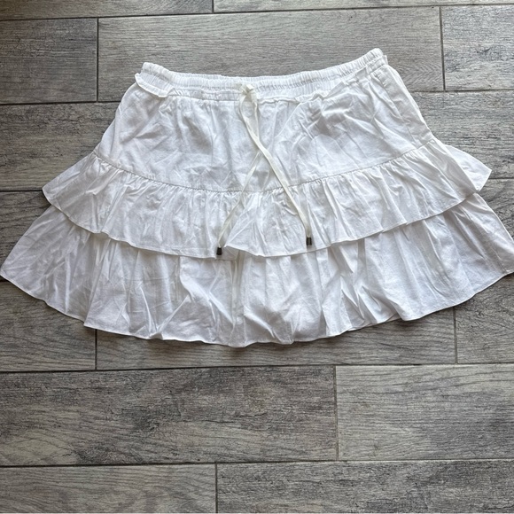 entro Dresses & Skirts - Women’s Skort XL White Tiered Fairy Cottage Coquette Festival Elastic waist‎